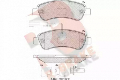 R BRAKE rb1804203 -  Комплект тормозных колодок, дисковый тормоз